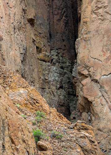 Rocks of la buitrera canyon, piedra parada, chubut, argentina