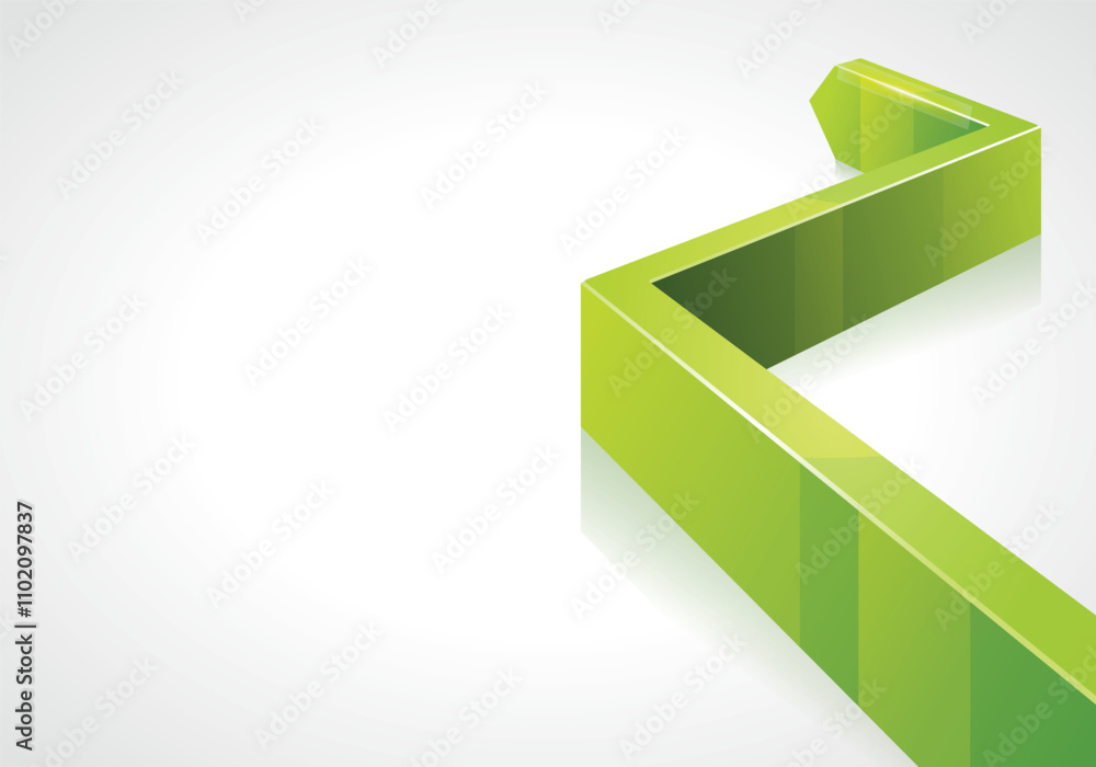 Modern Green Arrow Abstract Design Modern Green Arrow Abstract Design