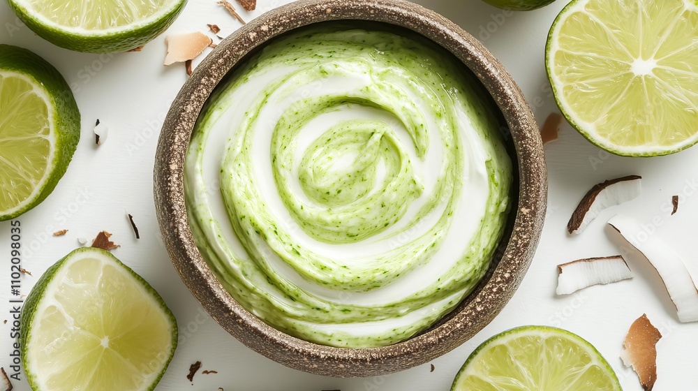 Creamy Lime Coconut Face Mask Spa Treatment Natural Skincare Creamy Lime Coconut Face Mask Spa Treatment Natural Skincare
