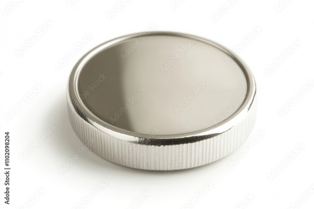 A shiny, metallic bottle cap smooth, reflective surface ideal product mockups creative designs. A shiny, metallic bottle cap smooth, reflective surface ideal product mockups creative designs.
