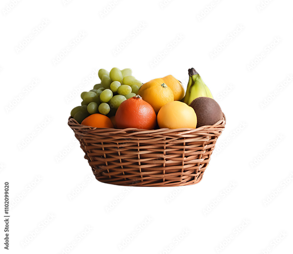 Fresh and Colorful Fruit Basket Filled with Various Fruits and Vegetables Fresh and Colorful Fruit Basket Filled with Various Fruits and Vegetables