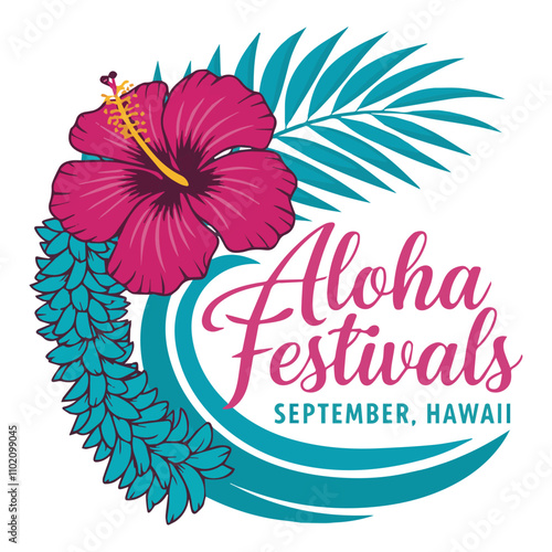 Aloha Festivals Vibrant Tropical Vector







