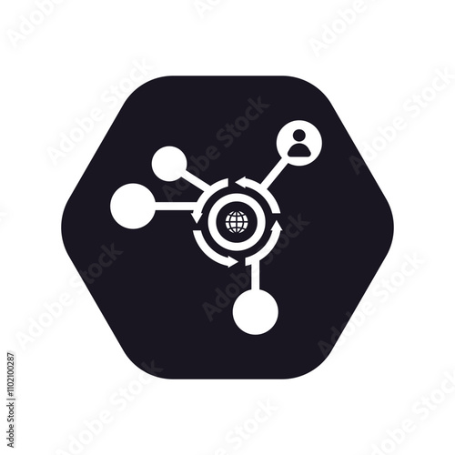 World, network, digital icon, Print