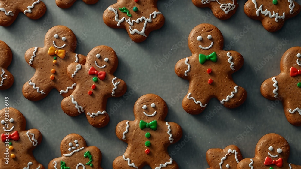 A batch of freshly baked gingerbread cookies, each one unique in its own way, sitting on a transparent background waiting to be devoured by your imagination.
A batch of freshly baked gingerbread cookies, each one unique in its own way, sitting on a transparent background waiting to be devoured by your imagination.