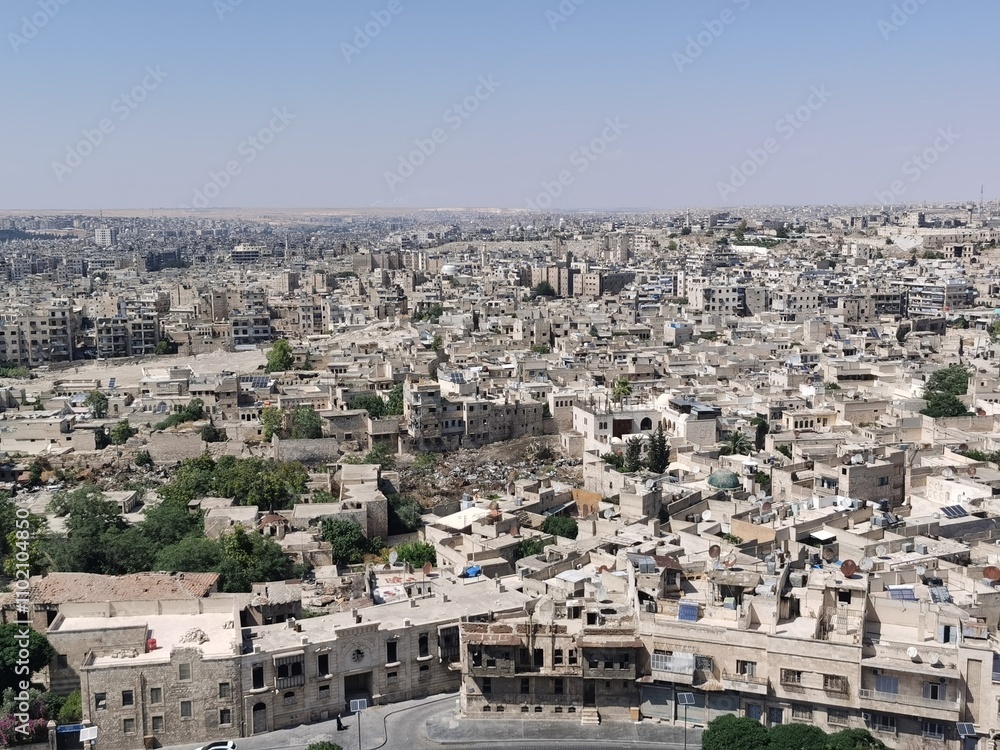 The Aleppo city view after war in Syria The Aleppo city view after war in Syria