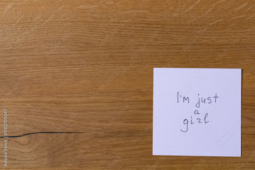 Handwritten pink note with Handwritten pink note with