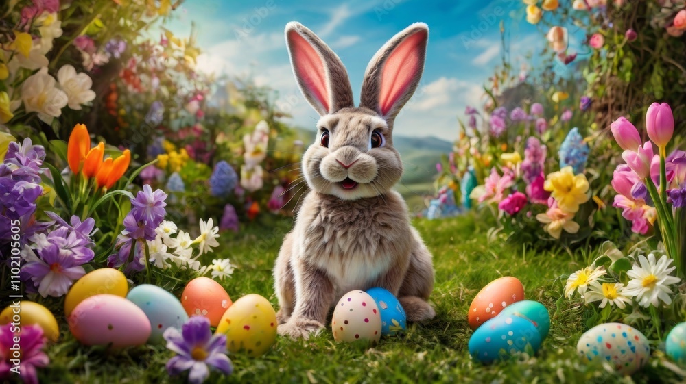 The Easter Bunny's Wonderland of Hidden Eggs - Generative Ai The Easter Bunny's Wonderland of Hidden Eggs - Generative Ai