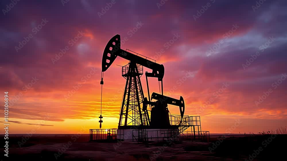 sunset in an oil field. Created with Generative AI.
sunset in an oil field. Created with Generative AI.