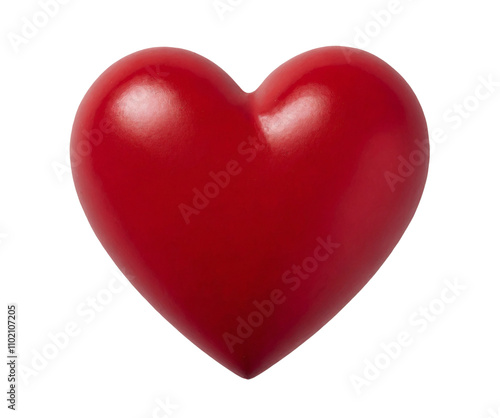 Illustration of red heart isolated on transparent background