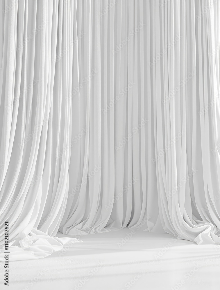 Airy white material featuring soft, billowing waves, abstract, white, delicate Airy white material featuring soft, billowing waves, abstract, white, delicate