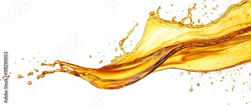 Oil splash isolated on white background