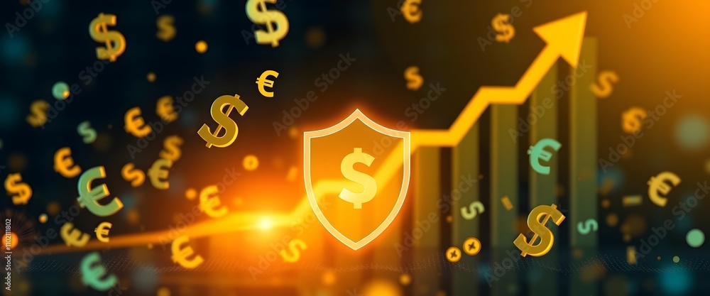 Fototapeta premium Financial Growth and Security: Investment Protection Concept