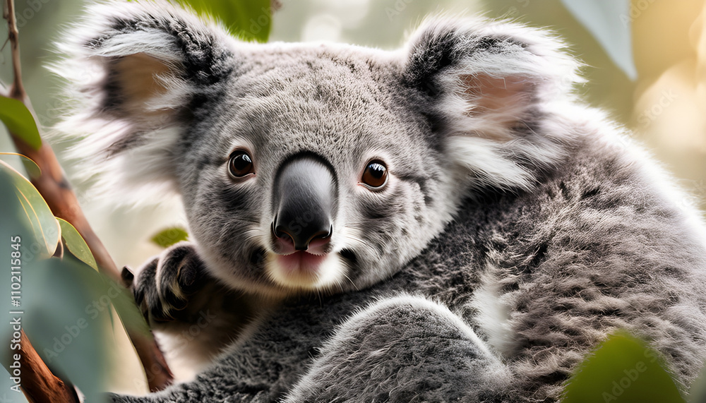 Naklejka premium Cuddly Koala Moment