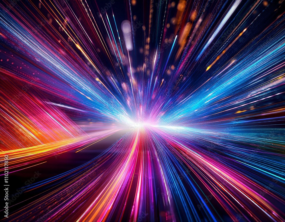 Abstract explosion of light and neon colors, creating a digital, futuristic atmosphere perfect for technology, cyber Monday, or future-focused visuals Abstract explosion of light and neon colors, creating a digital, futuristic atmosphere perfect for technology, cyber Monday, or future-focused visuals