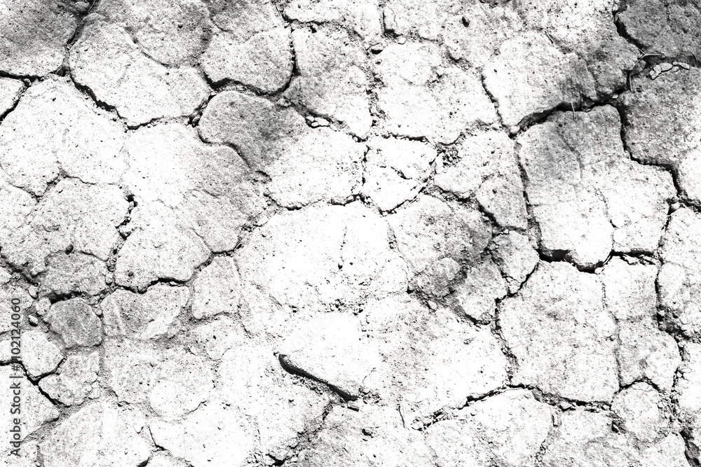 Texture soil dry crack background pattern of drought lack of water of nature white black old broken. Texture soil dry crack background pattern of drought lack of water of nature white black old broken.