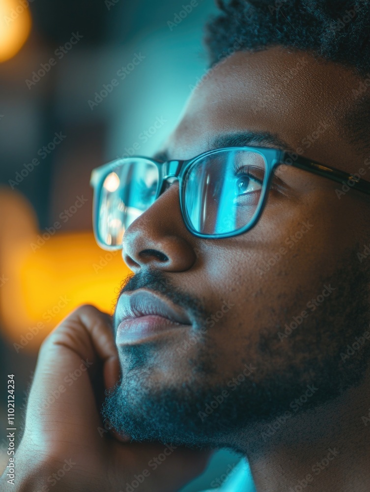 Person Wearing Glasses Close Up Person Wearing Glasses Close Up