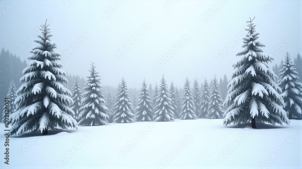 Fototapeta premium winter landscape with trees