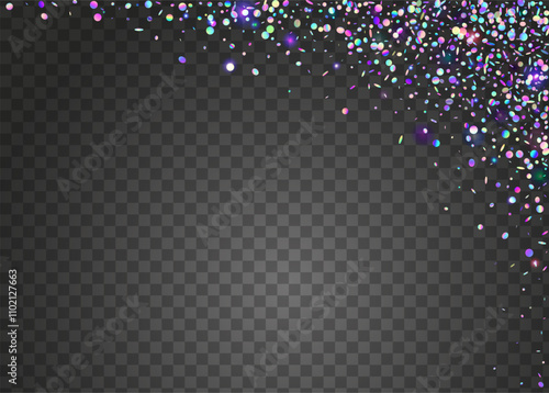 Unicorn Burst. Disco Abstract Template. Happy Concept. Cristal Poster. Carnaval Confetti. Purple Glare Tinsel. Carnival Glitter. Modern Design. Blue Unicorn Burst