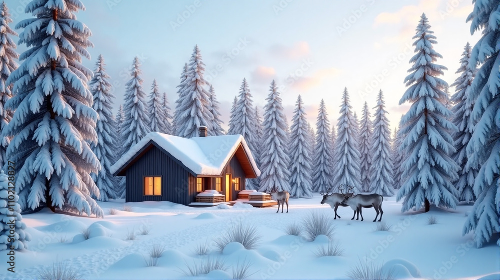 Fototapeta premium house in the forest