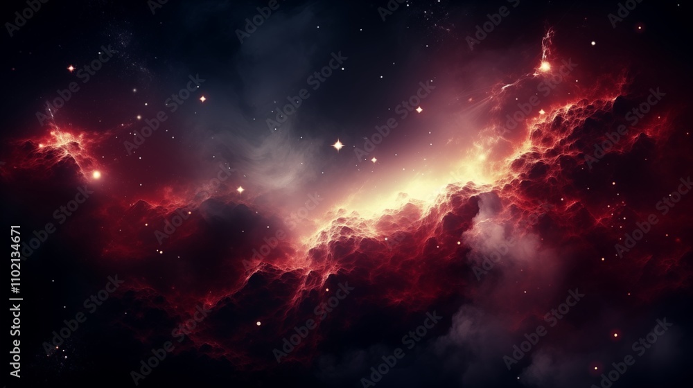 A galaxy in deep space with star clusters hard light space in the center,generative ai illustration A galaxy in deep space with star clusters hard light space in the center,generative ai illustration