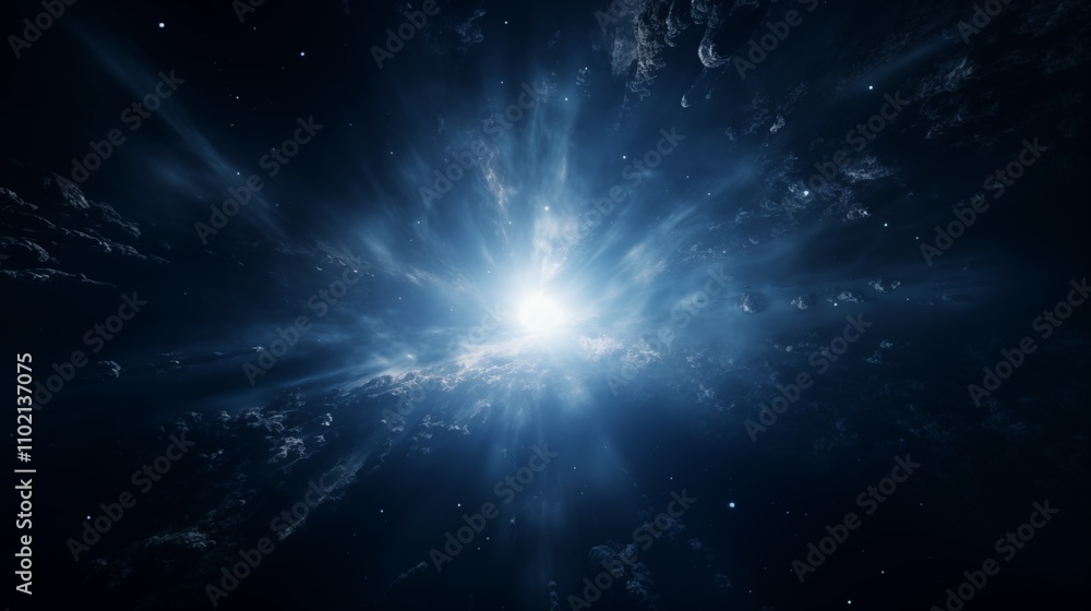 A galaxy surrounded by cosmic dust, soft natural light, space on the right,generative ai illustration A galaxy surrounded by cosmic dust, soft natural light, space on the right,generative ai illustration