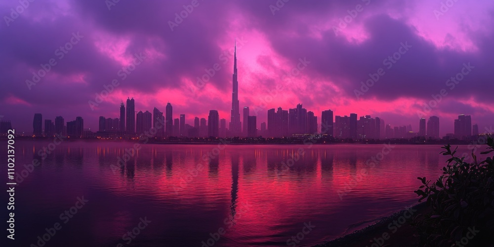 Fototapeta premium City Skyline Sunset
