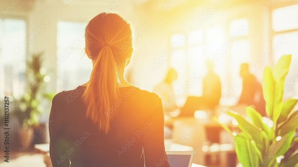Serene Moment of Contemplation in a Sunlit Room Serene Moment of Contemplation in a Sunlit Room