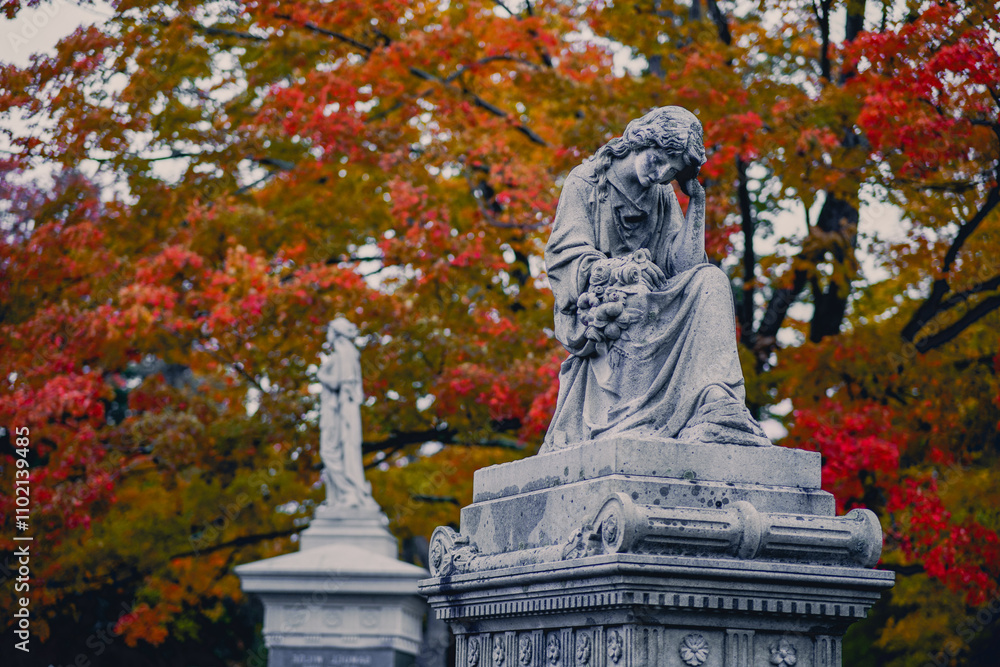 cemetary in autumn cemetary in autumn