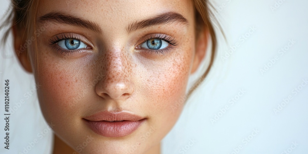 Woman with freckles Woman with freckles
