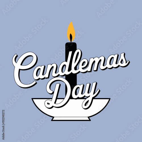 Wallpaper Mural Candlemas Day Illustration with Candle Torontodigital.ca