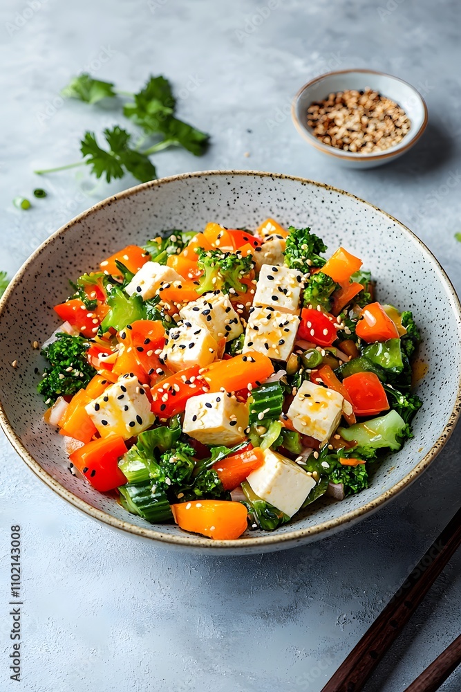 A vibrant dish of tofu stir-fry with colorful vegetables, a great example of plant-based protein options.9
A vibrant dish of tofu stir-fry with colorful vegetables, a great example of plant-based protein options.9