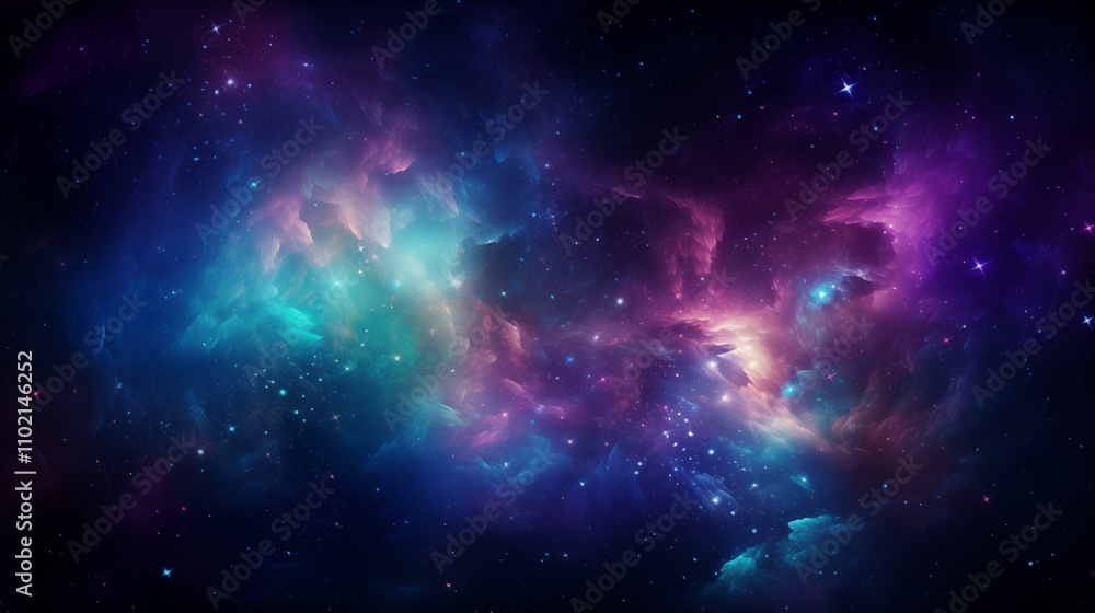 Fototapeta premium A massive galaxy with dark matter backlighting space on the right,generative ai illustration