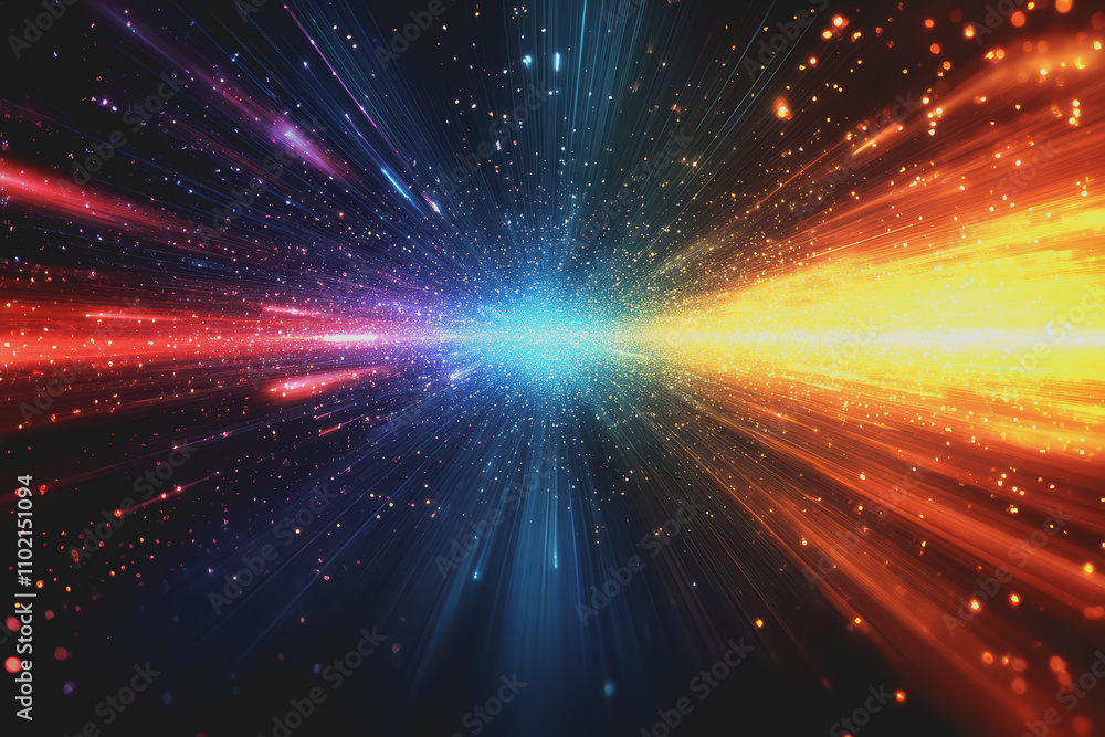 Naklejka premium Technology abstract background in color space with high resolution, representing digital innovation.