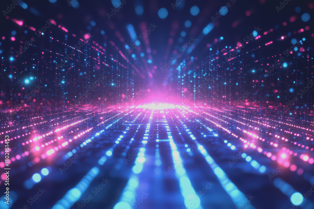 Technology abstract background in color space with high resolution, representing digital innovation. Technology abstract background in color space with high resolution, representing digital innovation.