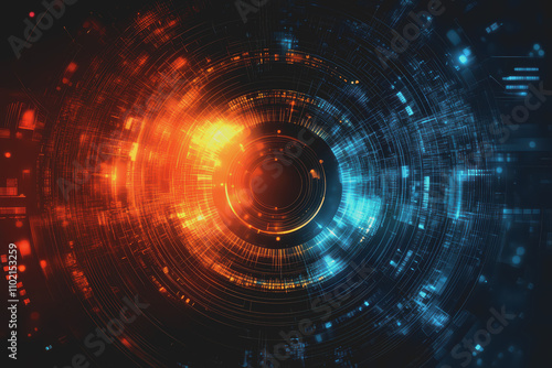 Wallpaper Mural Technology abstract background in color space with high resolution, representing digital innovation. Torontodigital.ca