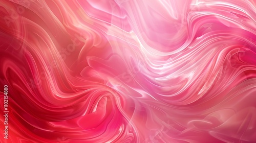 Abstract Pink and Red Swirling Liquid Background