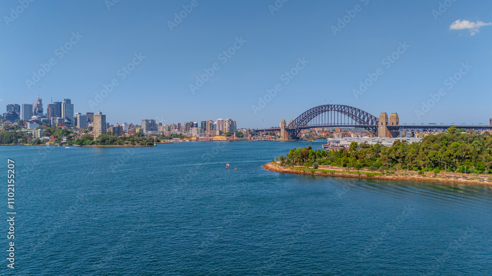 Aerial View of Sydney Harbour Balmain Darling harbour Sydney CBD cockle Bay Wharf North Sydney harbour bridge Lavender Bay Milsons Point Manly on a warm summer day blue skies Aerial View of Sydney Harbour Balmain Darling harbour Sydney CBD cockle Bay Wharf North Sydney harbour bridge Lavender Bay Milsons Point Manly on a warm summer day blue skies