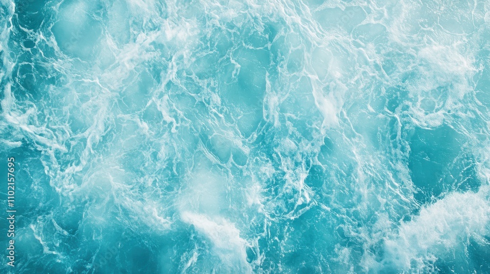 Calm turquoise ocean waves flowing gently under bright sunlight in a tropical paradise Calm turquoise ocean waves flowing gently under bright sunlight in a tropical paradise