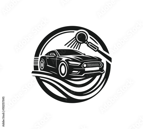 Automobile detailing and car wash logo design
