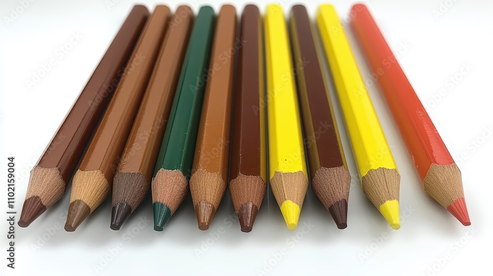 pencils isolated on white background pencils isolated on white background