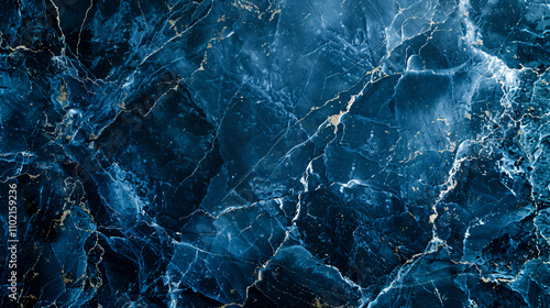 Blue marble texture background with a vignette and copy space.