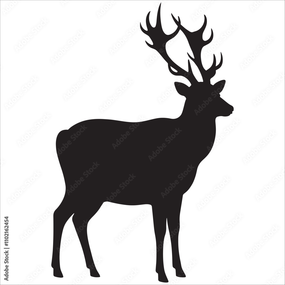 Obraz premium deer silhouette vector
