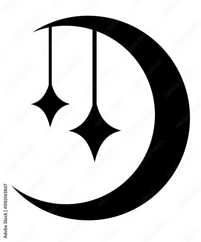 Moon clip art design on plain white transparent isolated background for card, shirt, hoodie, sweatshirt, apparel, tag, mug, icon, poster or badge Moon clip art design on plain white transparent isolated background for card, shirt, hoodie, sweatshirt, apparel, tag, mug, icon, poster or badge