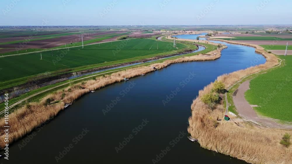 Big fresh water surface on a flat lands of Vojvodina