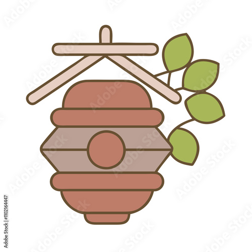 Beehive icon representing honey production and pollination
