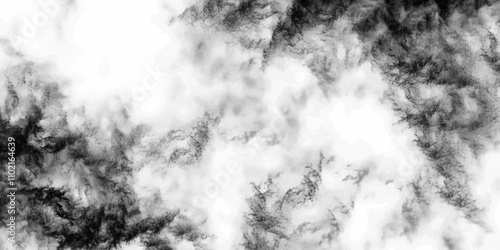 Textured gray smoke isolated on white abstract background. Abstract Black grey Sky with white cloud texture background. abstract cloud painting background texture with dark white.