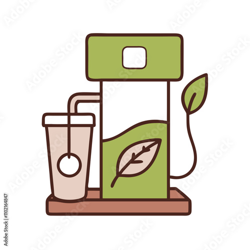 Refill station icon for reducing single-use plastics