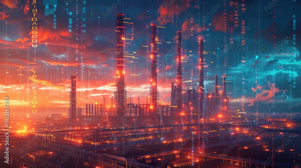 Futuristic illuminated cityscape at night showcasing a dramatic skyline of glowing skyscrapers neon lights and advanced urban infrastructure evoking a sense of technological innovation progress Futuristic illuminated cityscape at night showcasing a dramatic skyline of glowing skyscrapers neon lights and advanced urban infrastructure evoking a sense of technological innovation progress