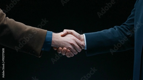 Register approval Handshake between two individuals on a dark background