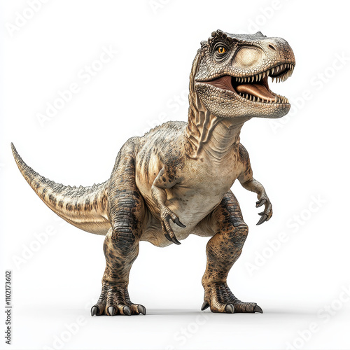 detailed and realistic depiction of Albertosaurus dinosaur, showcasing its powerful stance and intricate textures. This artistic representation captures essence of this prehistoric creature